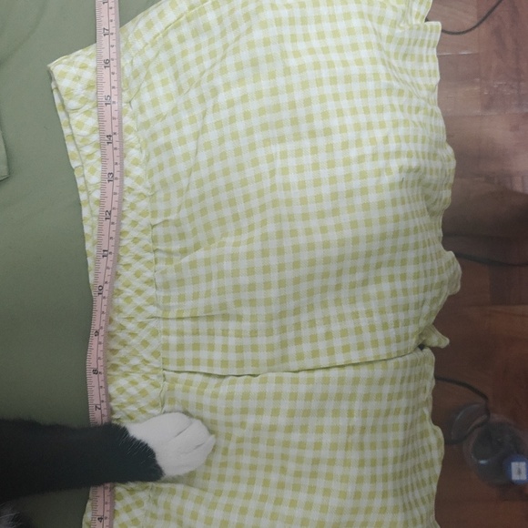 Aritzia Sunday Best Women's Size Large White Pear Green Eliza Shirt & Shorts Set - Picture 2 of 4